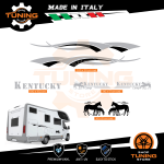 Kit Decalcomanie Adesivi Stickers Camper Kentucky-Camp - versione Q