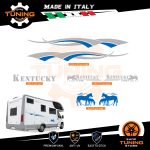 Kit Decalcomanie Adesivi Stickers Camper Kentucky-Camp - versione R