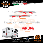 Kit Decalcomanie Adesivi Stickers Camper Kentucky-Camp - versione S