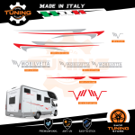 Kit Decalcomanie Adesivi Stickers Camper Mobilvetta - versione H