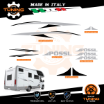 Kit Decalcomanie Adesivi Stickers Camper Possl - versione N