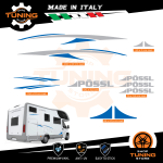 Kit Decalcomanie Adesivi Stickers Camper Possl - versione O