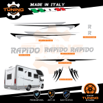 Kit Decalcomanie Adesivi Stickers Camper Rapido - versione E