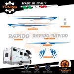 Kit Decalcomanie Adesivi Stickers Camper Rapido - versione F