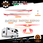 Kit Decalcomanie Adesivi Stickers Camper Rapido - versione G