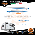 Kit Decalcomanie Adesivi Stickers Camper Riviera - versione G