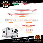 Kit Decalcomanie Adesivi Stickers Camper Riviera - versione H