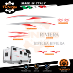 Kit Decalcomanie Adesivi Stickers Camper Riviera - versione M
