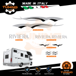 Kit Decalcomanie Adesivi Stickers Camper Riviera - versione N