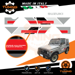 Auto Aufkleber Kit Suzuki Samurai Rosso Quadrati 4x4