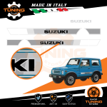 Auto Aufkleber Kit Suzuki SJ 410 Texture Silver B