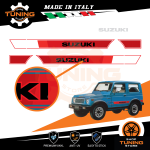 Autocollants de voiture Kit Stickers Suzuki SJ 410 Texture Red B