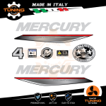 Outboard Marine Engine Stickers Kit Mercury 4 cv Four Stroke ver B