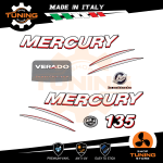 Kit de pegatinas para motores marinos Mercury 135 cv - Verado Super Charger