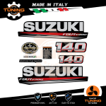 Kit Adesivi Motore Marino Fuoribordo Suzuki DF 140 cv - Four Stroke Black B