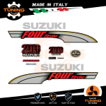 Outboard Marine Engine Stickers Kit Suzuki DF 200 cv - Four Stroke V6