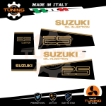 Kit Adesivi Motore Marino Fuoribordo Suzuki 25 cv - 2T Oil Injection