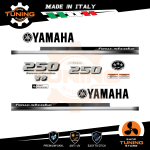 Kit Adesivi Motore Marino Fuoribordo Yamaha 250 cv - Four Stroke F200D V6 White