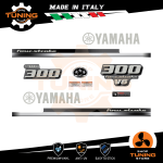 Kit d'autocollants pour moteur hors-bord Yamaha 300 cv Four Stroke F300D V6 Silv
