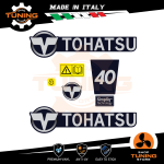 Kit Adesivi Motore Marino Fuoribordo Tohatsu 40 cv MFS40 EFI White