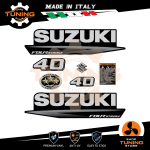 Kit Adesivi Motore Marino Fuoribordo Suzuki DF 40 cv A - Four Stroke BLACK B