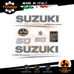 Kit Adesivi Motore Marino Fuoribordo Suzuki DF 60 cv A - Four Stroke WHITE A