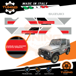 Car Stickers Kit Decals Suzuki Santana Rosso Quadrati 4x4