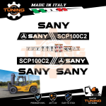 Kit Adesivi Mezzi da Lavoro Sany carrello elevatore SCP100C2