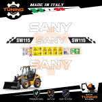 Kit Adesivi Mezzi da Lavoro Sany pala SW115