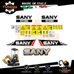 Kit Adesivi Mezzi da Lavoro Sany escavatore SY20C