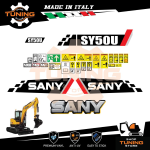 Kit Adesivi Mezzi da Lavoro Sany escavatore SY50U
