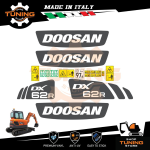 Kit Adesivi Mezzi da Lavoro Doosan escavatore DX62R