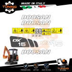 Arbeit bedeutet Klebekit Doosan Bagger DX15