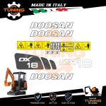 Arbeit bedeutet Klebekit Doosan Bagger DX18