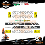 Work Vehicle Stickers Doosan excavator DX210W