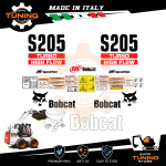 Kit Adesivi Mezzi da Lavoro BobCat Pala S205 turbo HF