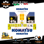 Kit Adesivi Mezzi da Lavoro Komatsu Dozer D41E-6