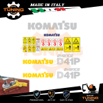 Kit Adesivi Mezzi da Lavoro Komatsu Dozer D41P-6 avance