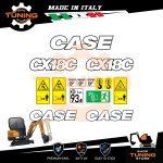 Work Vehicle Stickers Case Excavator CX18C