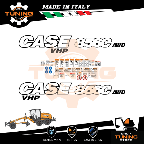 Prodotto: Case_motolivellatrice_856C_AWD_VHP_stage_V - Kit Adesivi Mezzi da  Lavoro Case Motolivellatrice 856C AWD VHP stage V - STS