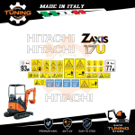 Kit Adesivi Mezzi da Lavoro Hitachi escavatore ZX17U-2