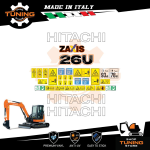 Kit Adesivi Mezzi da Lavoro Hitachi escavatore ZX26U-5
