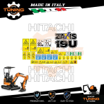 Kit Adesivi Mezzi da Lavoro Hitachi escavatore ZX19U-5