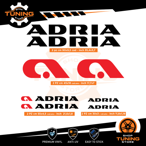 Prodotto: Kit-Camper_Adria_A - Autocollants de Camper Kit Stickers Adria -  versione A - STS