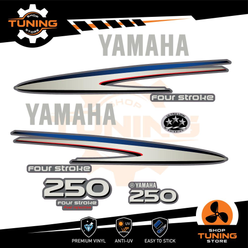 1 kit stickers YAMAHA 250cv serie 1 autocollant pour capot moteur