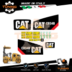 Kit Adesivi Mezzi da Lavoro Caterpillar Compattatore CB34B_XW