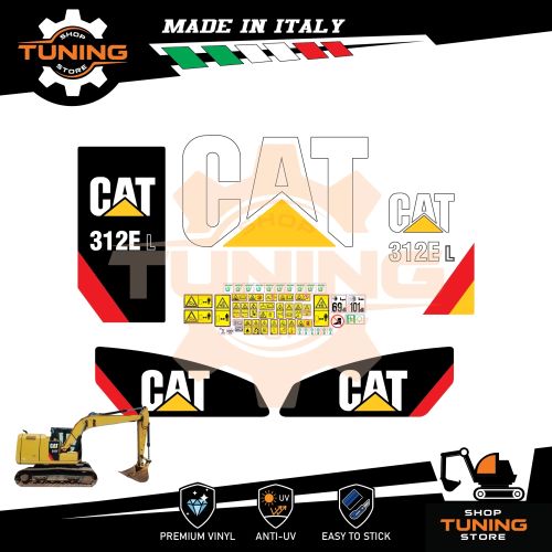 Kit Adhesivo Medios de Trabajo Caterpillar Excavador 312E_L