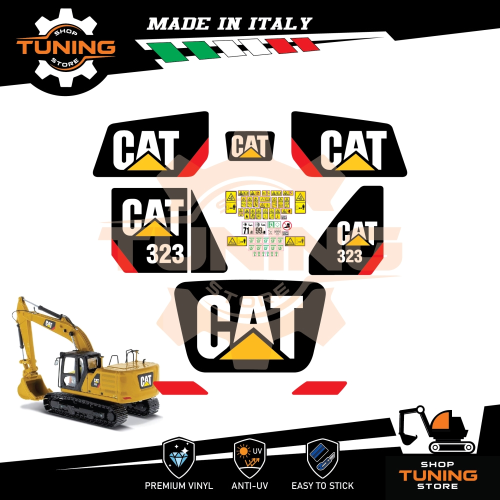 Kit Adhesivo Medios de Trabajo Caterpillar Excavador 323