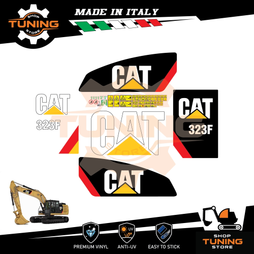 Work Vehicle Stickers Caterpillar Excavator 323F