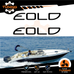 Boat Stickers Kit Eolo Logo 1 NERO OPACO cm 60